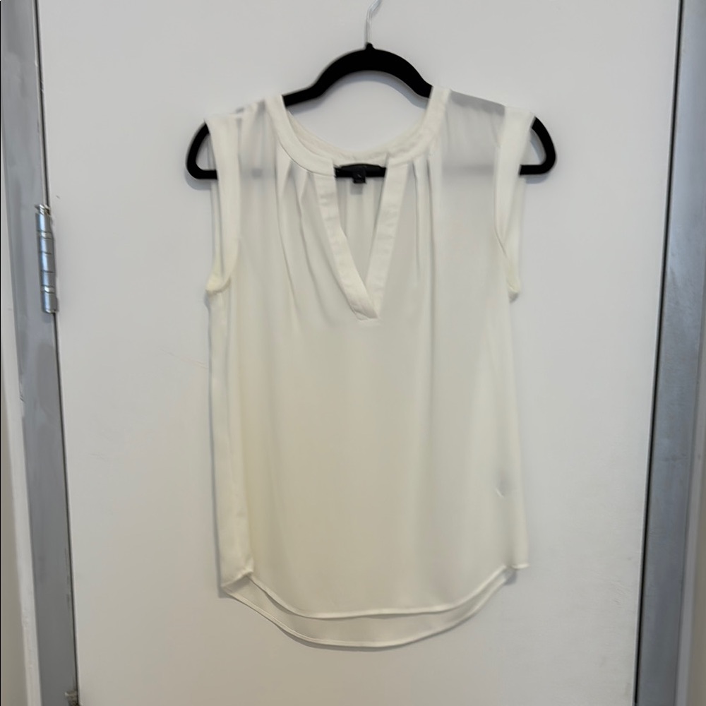 J Crew Elegant White Sleeveless Blouse